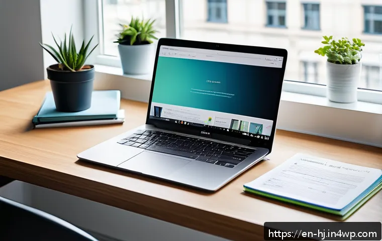 정보 계층화 글쓰기에서의 텍스트 길이 조절 - A modern, bright home office setup focusing on readability and content structuring: a clean desk wit...